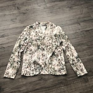 Chicos Pink and Green Cardigan